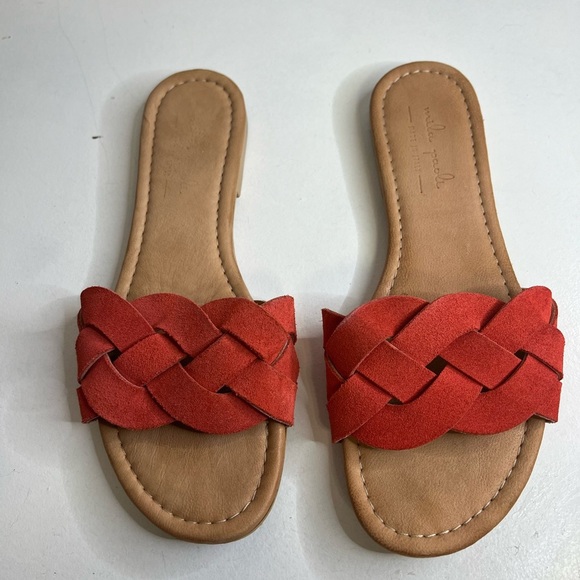 Mila Paoli Orange Leather Sandals Made In Italy Size 9 - Picture 1 of 6